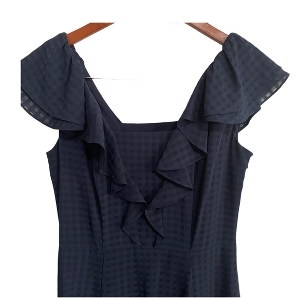 NWT Donna Karan Fit & Flare Checkered dress blue - Picture 6 of 13